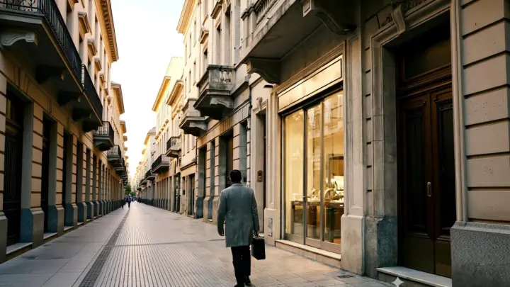 Representante de Baires Jewels visitando joyerías con valija de muestras